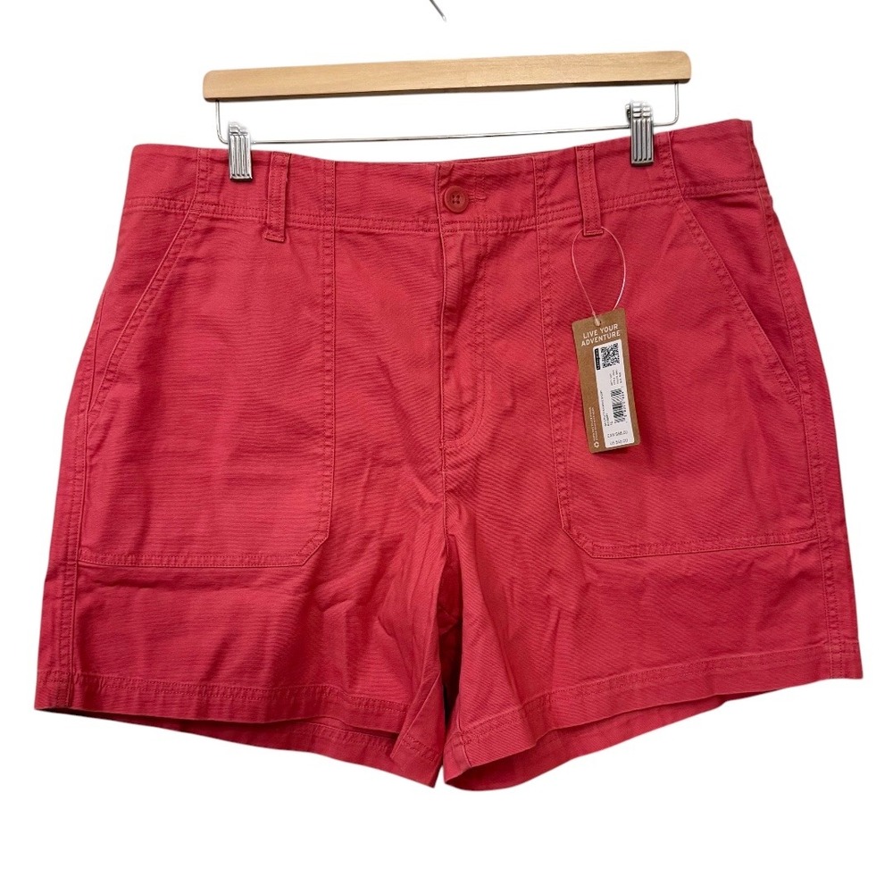 Eddie Bauer Wmns NWT Pink Utility Canvas Hiking Summer Casual Shorts Plus Sz 16